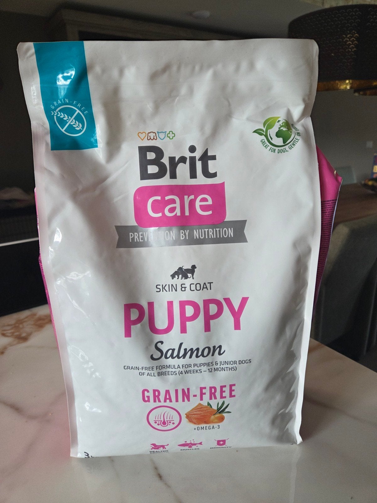 Ongeopende zak Brit care puppy zalm 3kg, Ophalen, Hond