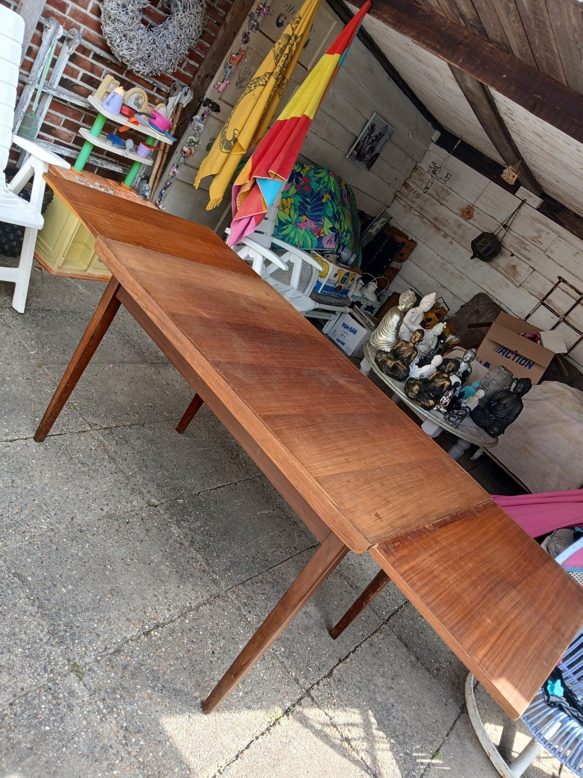 Vintage uitrekbaar eettafel, Antiek en Kunst, Antiek | Meubels | Tafels, Ophalen