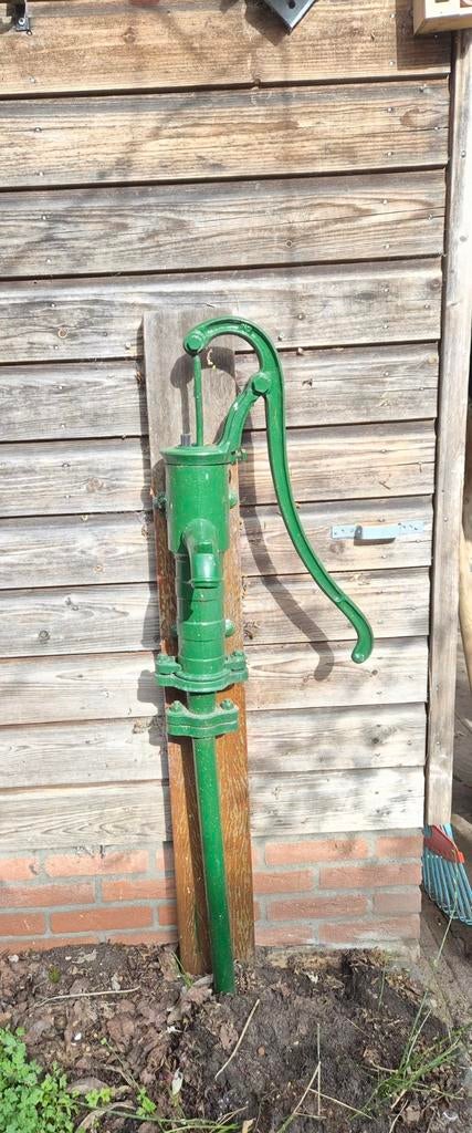 Antieke handwaterpomp, gietijzer, groen, Ophalen of Verzenden, Gebruikt, Handmatig, Overige typen