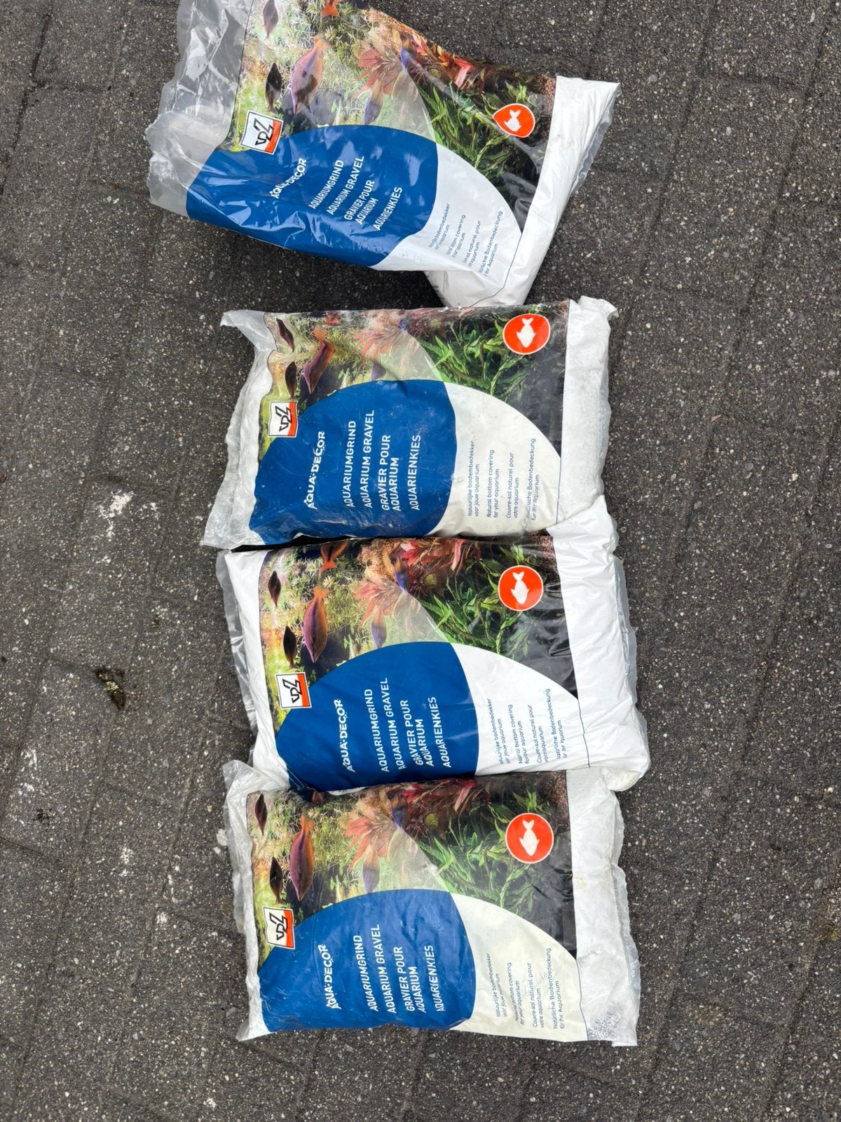 3 zakken Aqua Decor Aquariumzand, Ophalen, Nieuw, Grind, Zand of Voedingsbodem