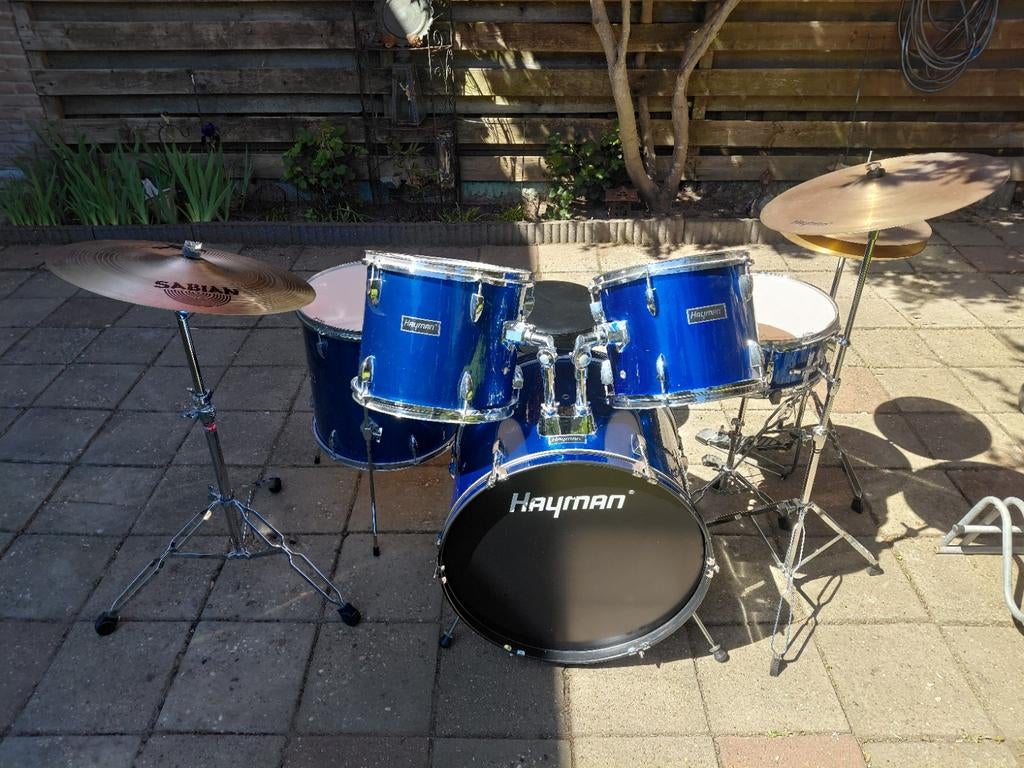 Hayman drumstel - Compleet en in goede staat, Muziek en Instrumenten, Drumstellen en Slagwerk, Ophalen, Gebruikt, Overige merken
