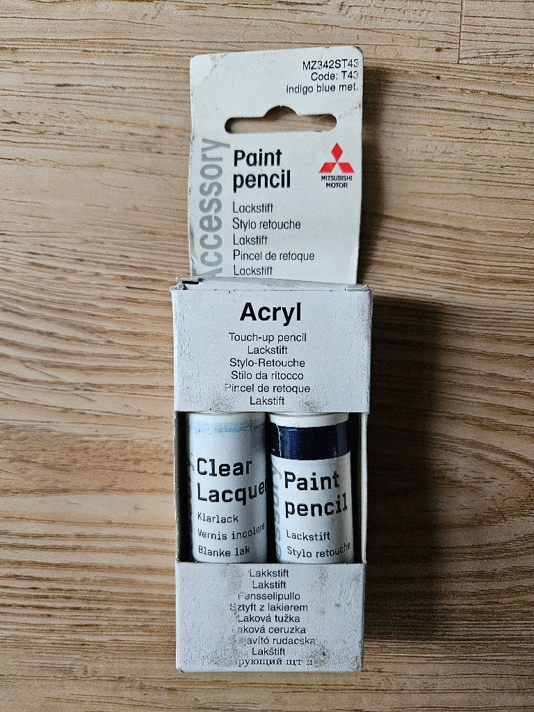 Originele Mitsubishi lakstift set indigo blue metallic , T43, Ophalen of Verzenden