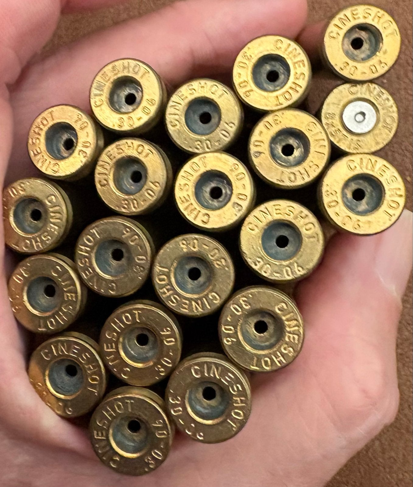 20 stuks .30-06 CINESHOT hulzen, Ophalen of Verzenden, Landmacht, Hulzen of Bodemvondsten