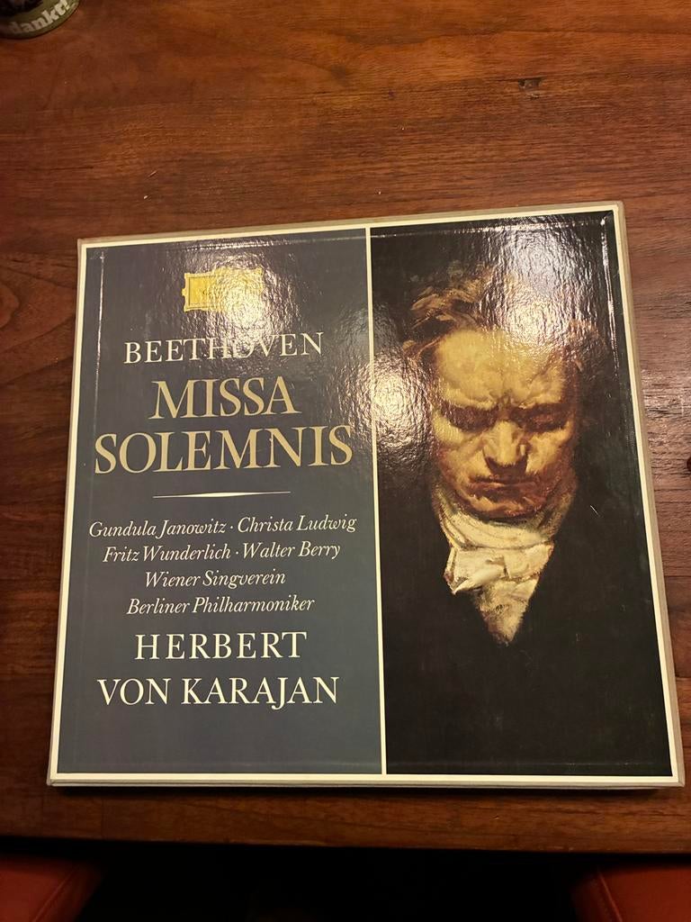 Missa solemis Beethoven herbert von karajan, Gebruikt, Ophalen of Verzenden, Orkest of Ballet, 12 inch