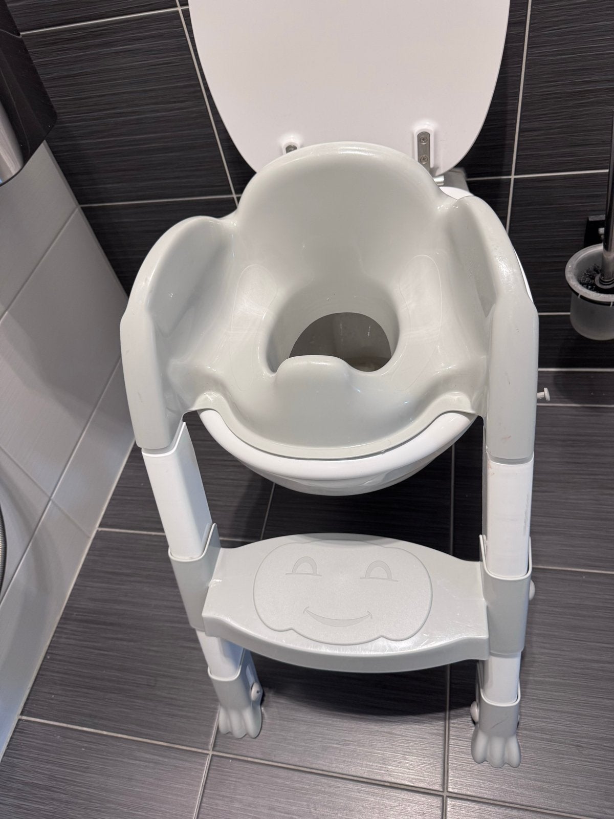 Thermobaby Kiddyloo toiletverkleiner met opstapje - Grijs, Ophalen, Zo goed als nieuw