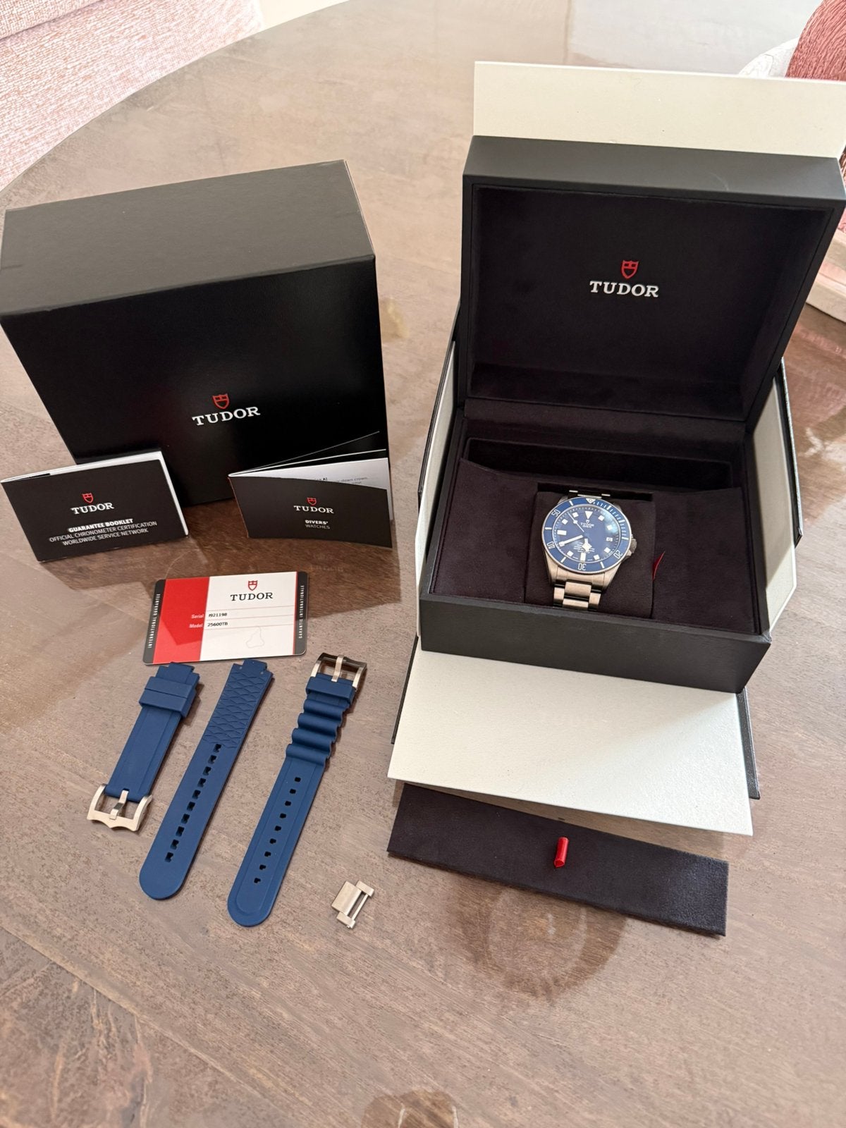 Tudor pelagos 25600tb 42mm full set, Ophalen, Zo goed als nieuw, Staal, Overige merken