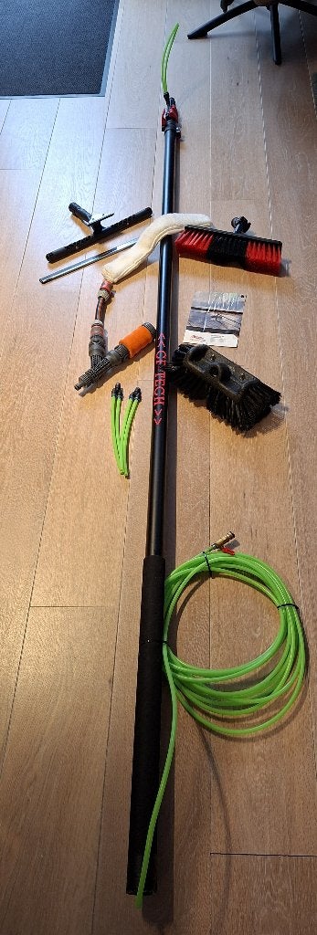 Telescopische wasborstel set voor ramen en zonnepanelen, Ophalen, Zo goed als nieuw, Overige soorten, High-Clean