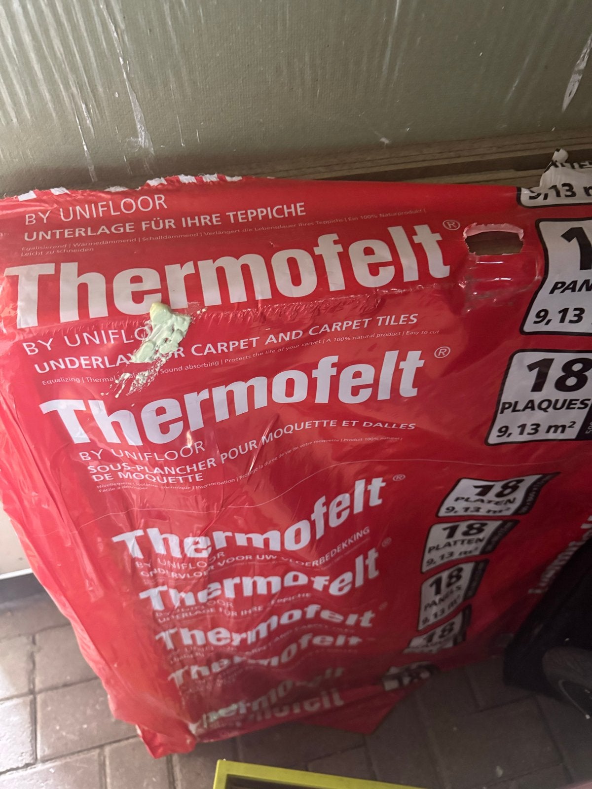 Ondervloerplaten en Thermofelt ondervloer totasl 15m2, Ophalen, Overige materialen, 30 cm of meer, Overige typen