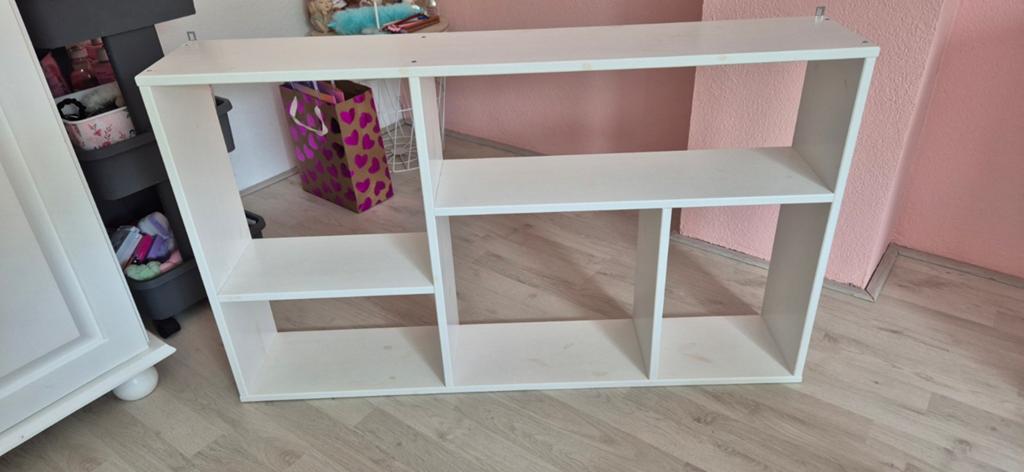 Wit open kastje met vakken Woood, Huis en Inrichting, Kasten | Wandmeubels, Met plank(en), Gebruikt, Ophalen of Verzenden, Minder dan 100 cm