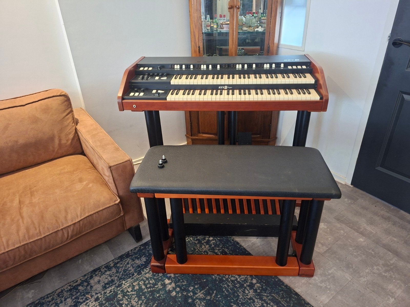 KeyB Duo Orgel met pedalen, standaard, bank en draagtas, Gebruikt, Midi-aansluiting, Overige aantallen, Ophalen