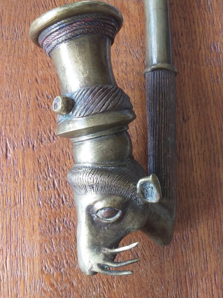 bronzen opiumpijp, Antiek en Kunst, Antiek | Koper en Brons, Ophalen of Verzenden