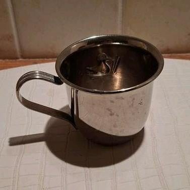 Verzilverde beker met eendje, Ophalen of Verzenden