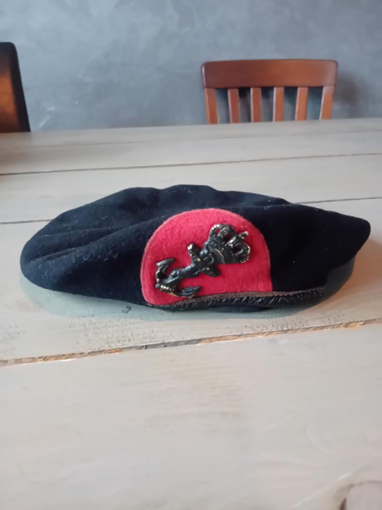 Marine baret met anker embleem, Ophalen of Verzenden
