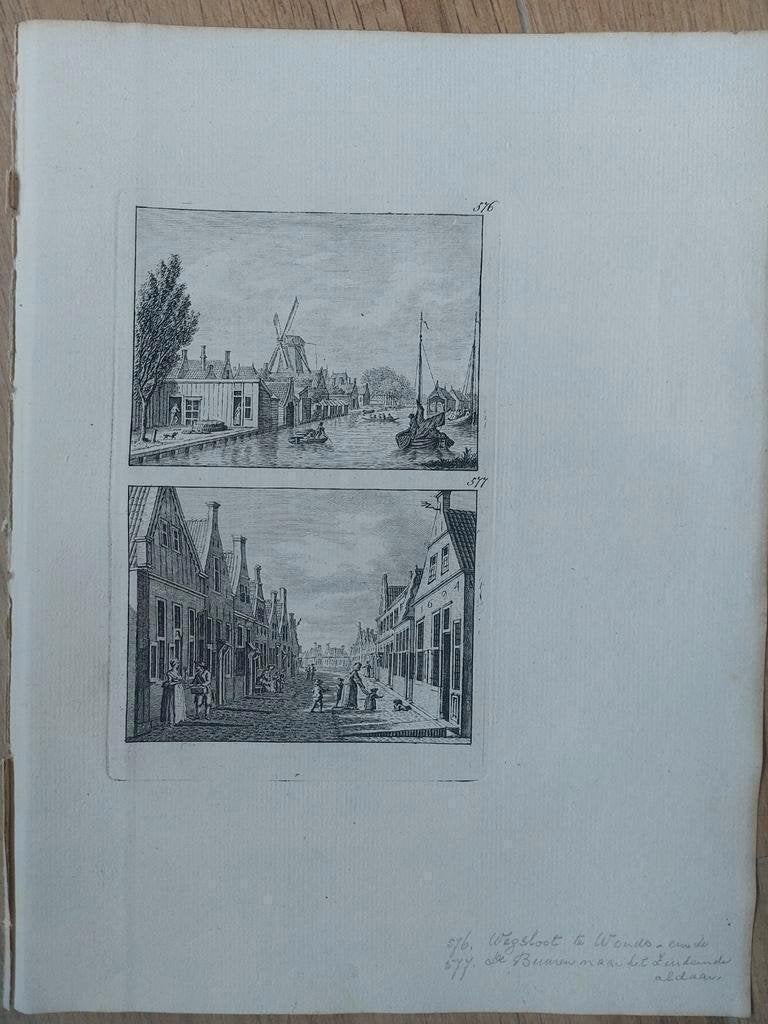 576-577 Wegsloot Wouds-einde Woudsend De Buuren Buren, Antiek en Kunst, Ophalen of Verzenden