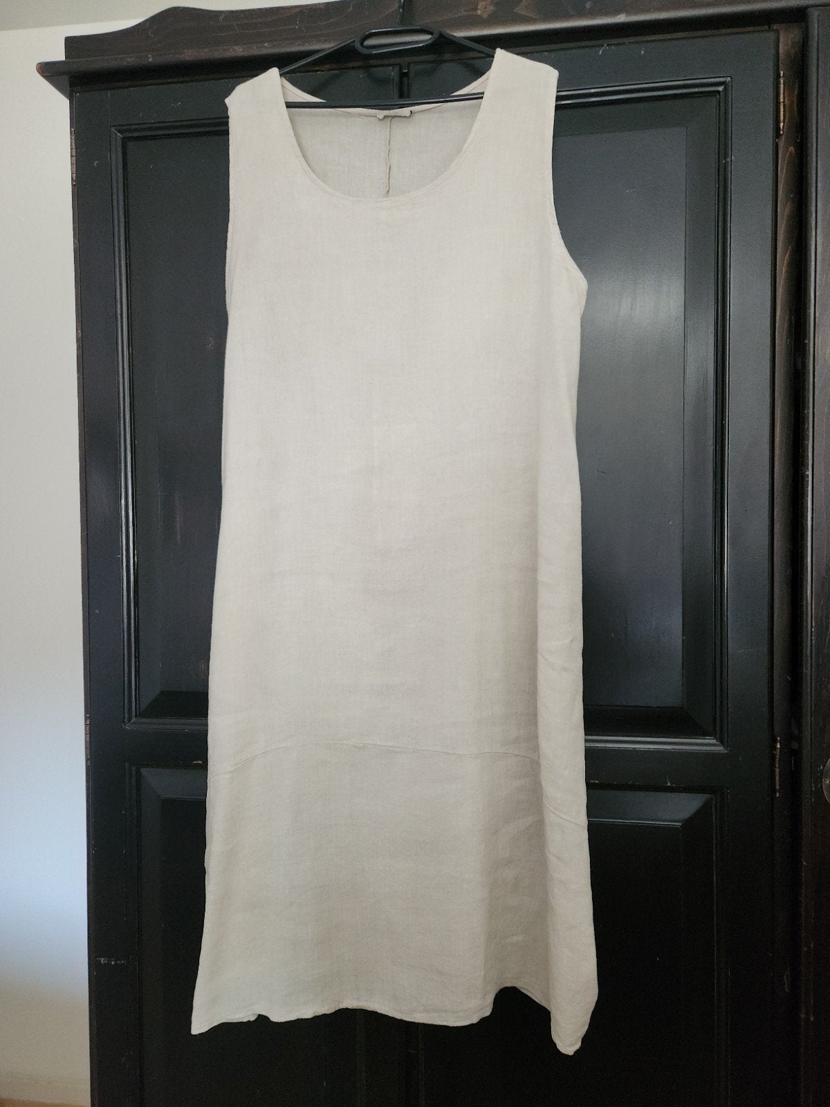 Mooie linnen jurk maat 46 ecru kleur, Beige, Maat 46/48 (XL) of groter, Ophalen of Verzenden, Zo goed als nieuw