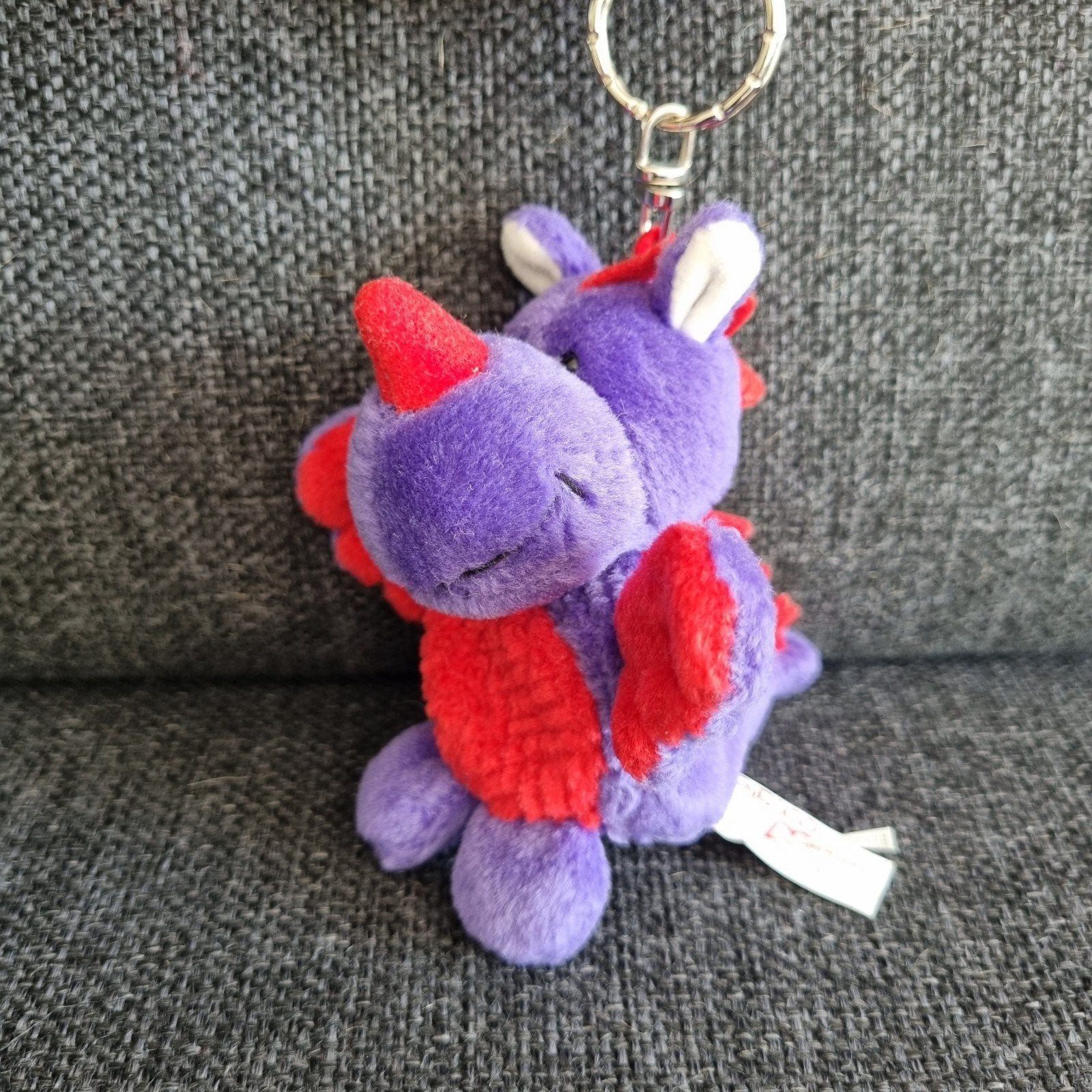 enesco nici sleutelhanger paarse draak purple dragon pluche, Ophalen of Verzenden, Nieuw, Knuffel of Figuurtje
