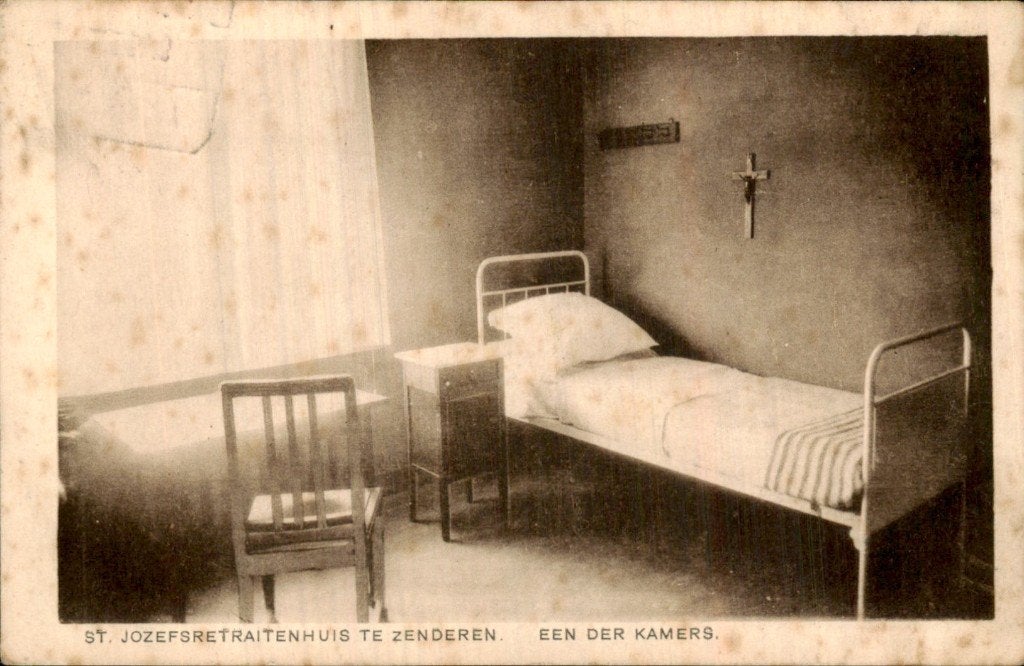 Zenderen - St. Jozefsretraitenhuis - Een der kamers, Ophalen of Verzenden, Voor 1920, Gelopen, Overijssel