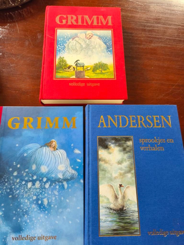 Sprookjesboeken: Grimm en Andersen (3 stuks), Ophalen of Verzenden, Gelezen, Gebroeders Grimm, Hans Christian Andersen