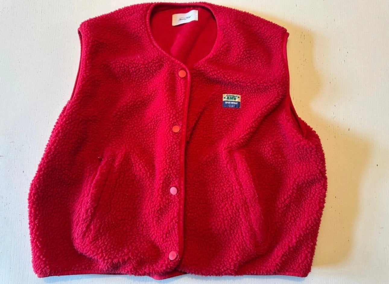 American Vintage vest dieprood XS/S (ook als M), Kleding | Dames, Truien en Vesten, Ophalen of Verzenden, Gedragen, Maat 36 (S)