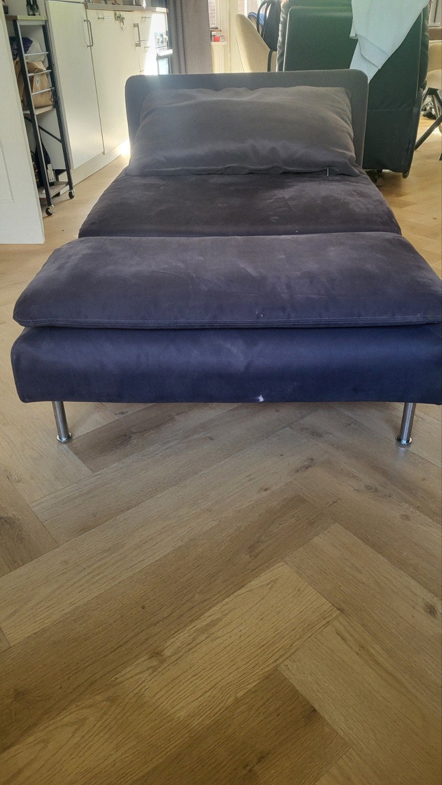 Gratis af te halen -IKEA Söderhamn chaise longue - donkergri, Ophalen, Eenpersoons, Zo goed als nieuw, Minder dan 150 cm