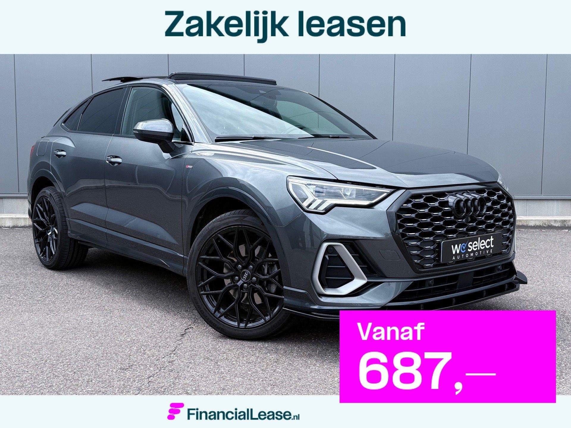 Audi Q3 Sportback 45 TFSI S-Line RS-Pakket l Pano l Camera l, Gebruikt, Euro 6, Leder en Stof, Hybride Elektrisch/Benzine