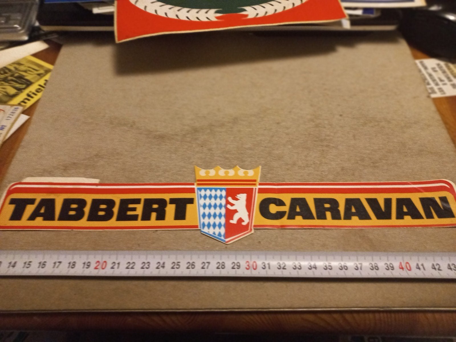 Vintage Tabbert Caravan Sticker/Embleem, Ophalen of Verzenden, Gebruikt