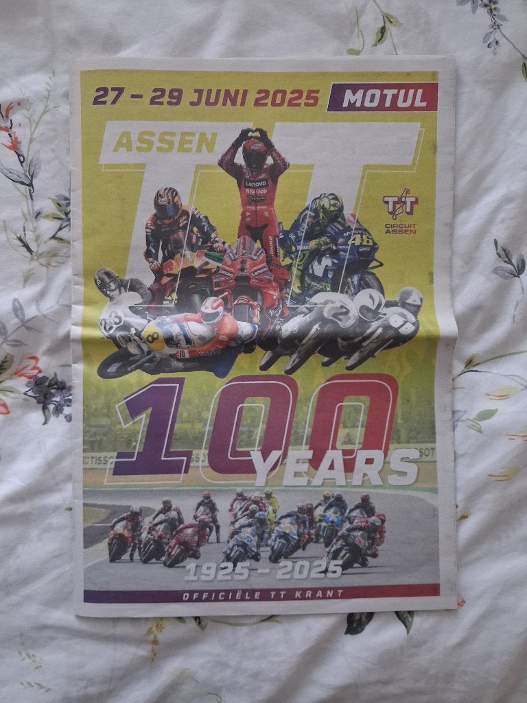 100 jaar T.T. Assen Officiele krant T.T. Circuit, Ophalen of Verzenden, Zo goed als nieuw