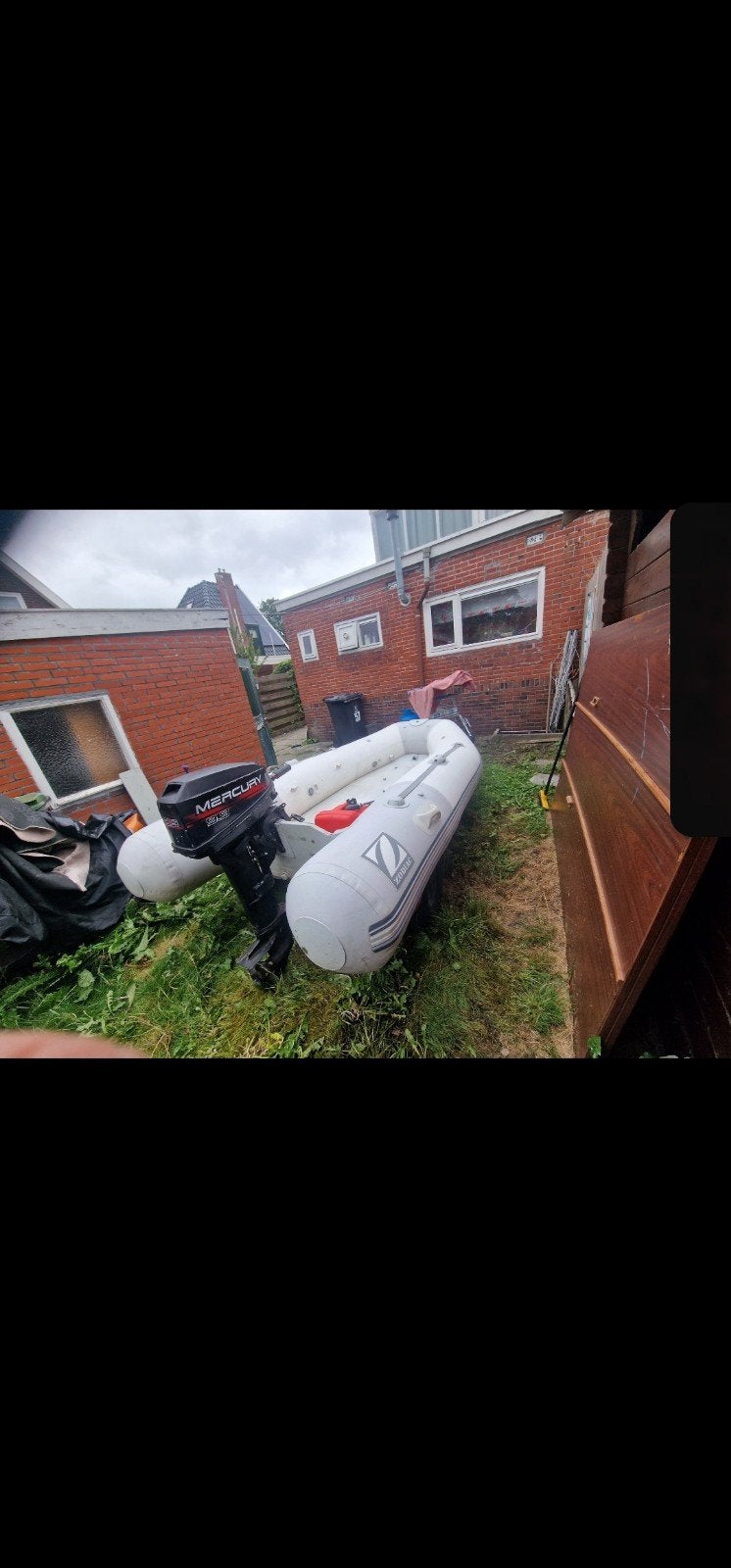 Zodiac rubberboot met Mercury buitenboordmotor, Ophalen of Verzenden, Gebruikt