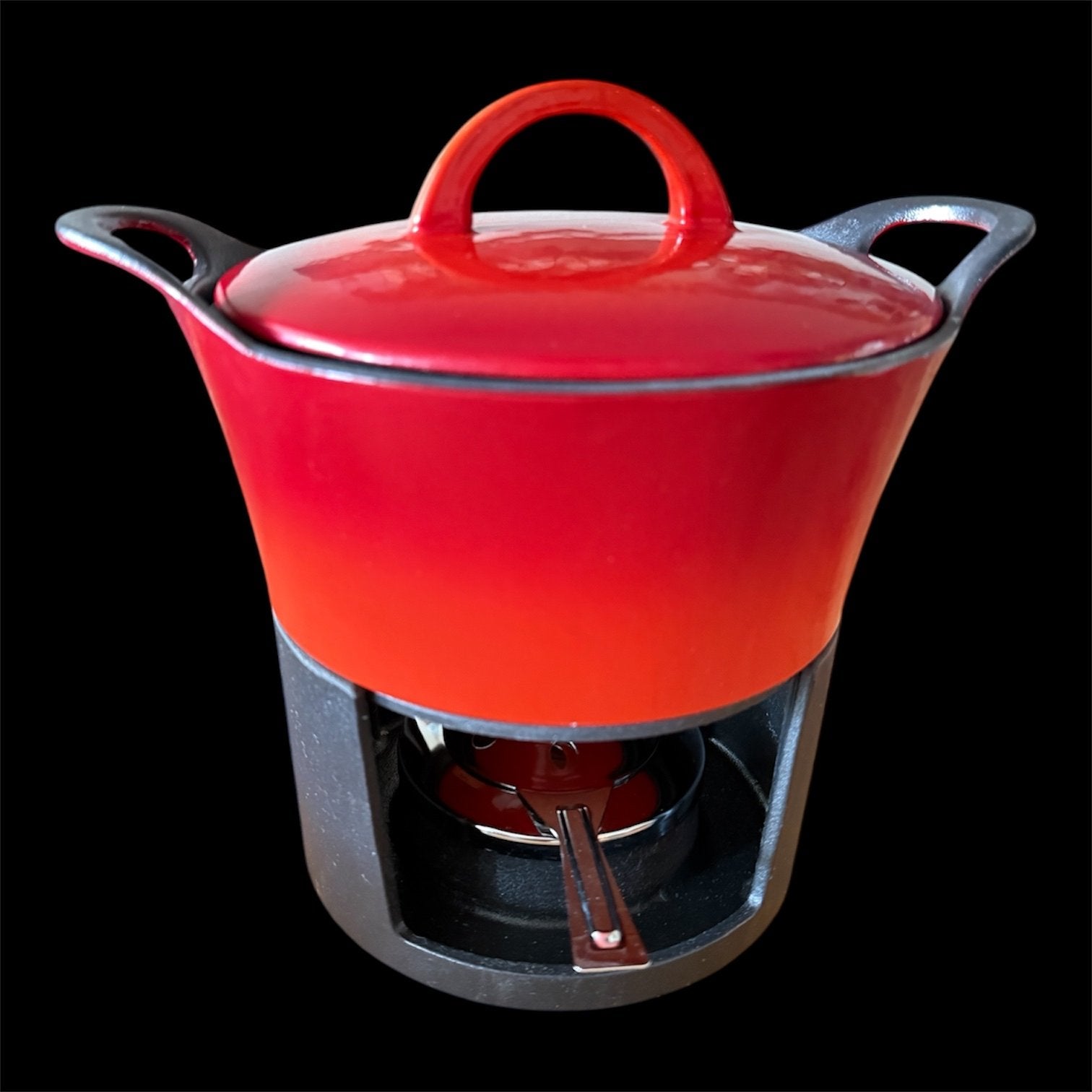 Hackman Gietijzeren Fondueset 20 cm - Rood/Oranje, Nieuw, Ophalen of Verzenden, Metaal, Rood