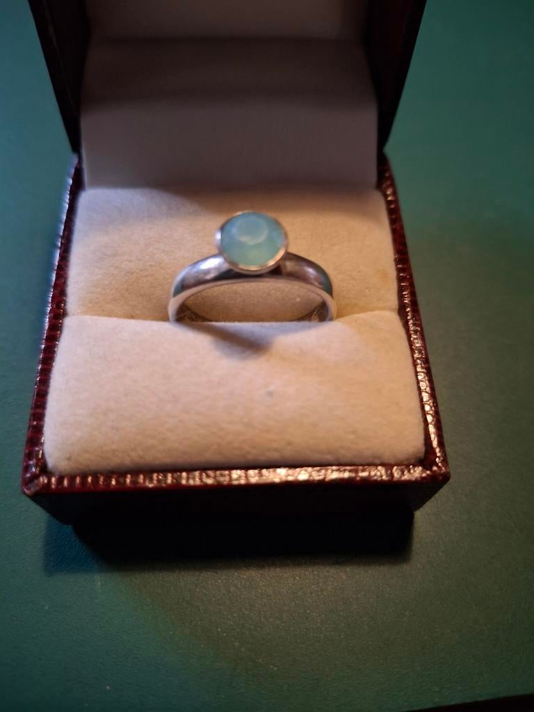 Zilveren ring ringmaat 17mm, Antiek en Kunst, Ophalen of Verzenden