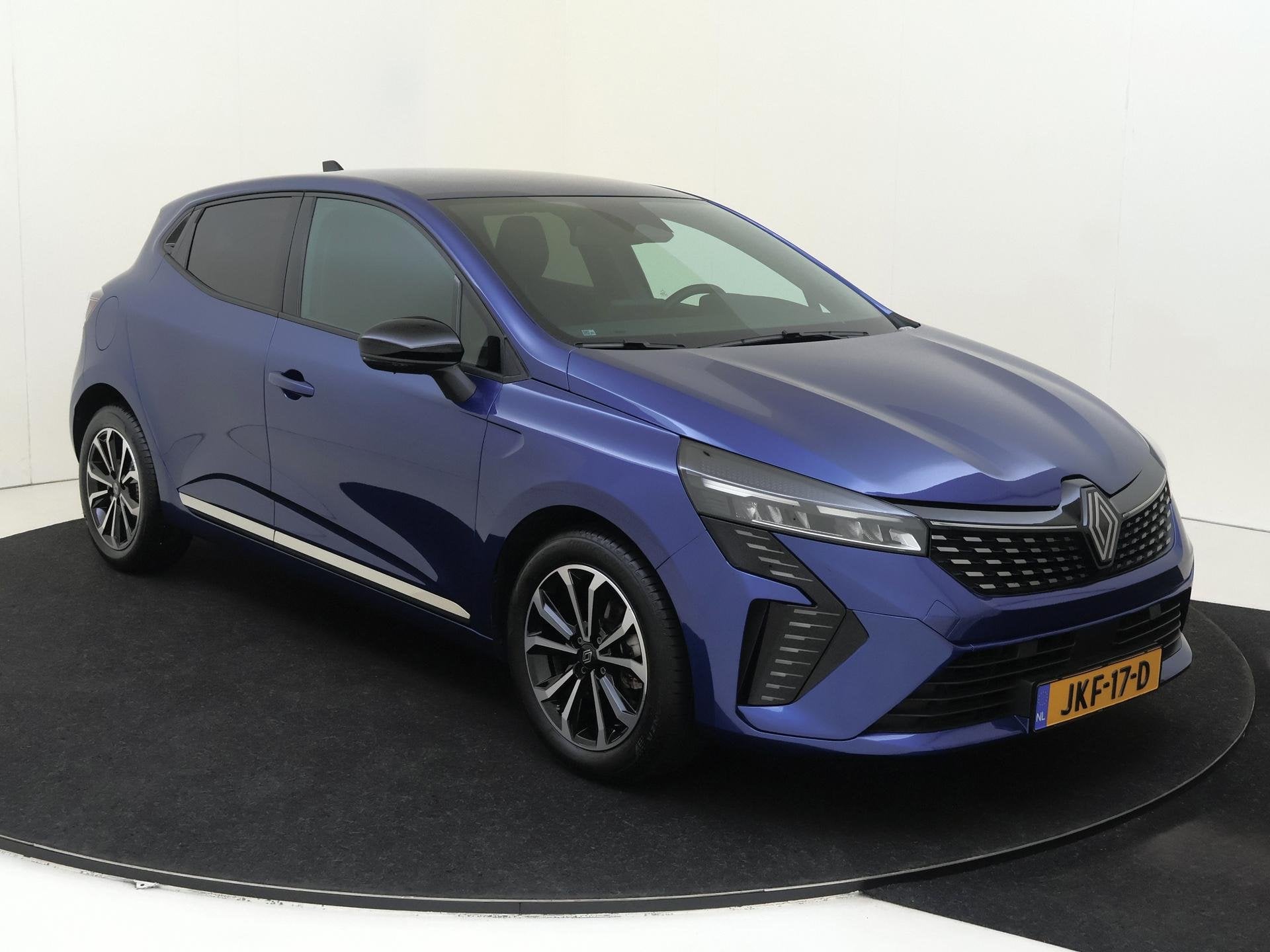 Renault Clio 1.0 TCe 90 GPF techno | Navi | Camera | Airco |, Auto's, Gebruikt, Euro 6, Blauw, Leder en Stof
