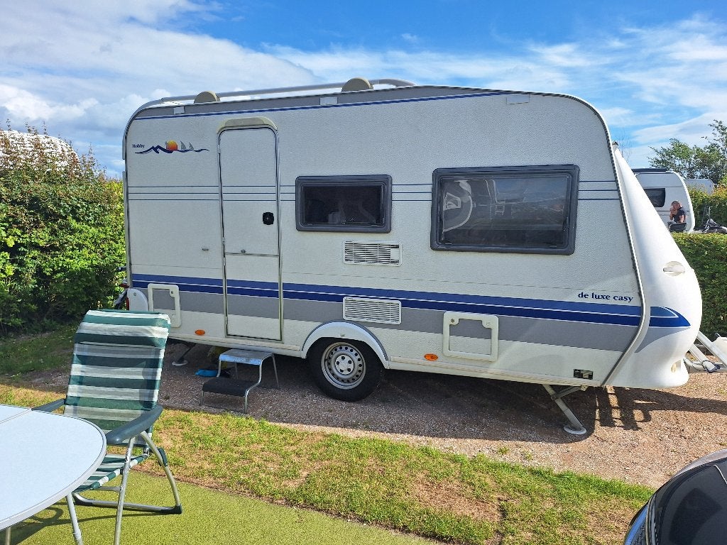 Mooie Hobby caravan De Luxe Easy te koop, Vast bed, Hobby, Treinzit, Particulier