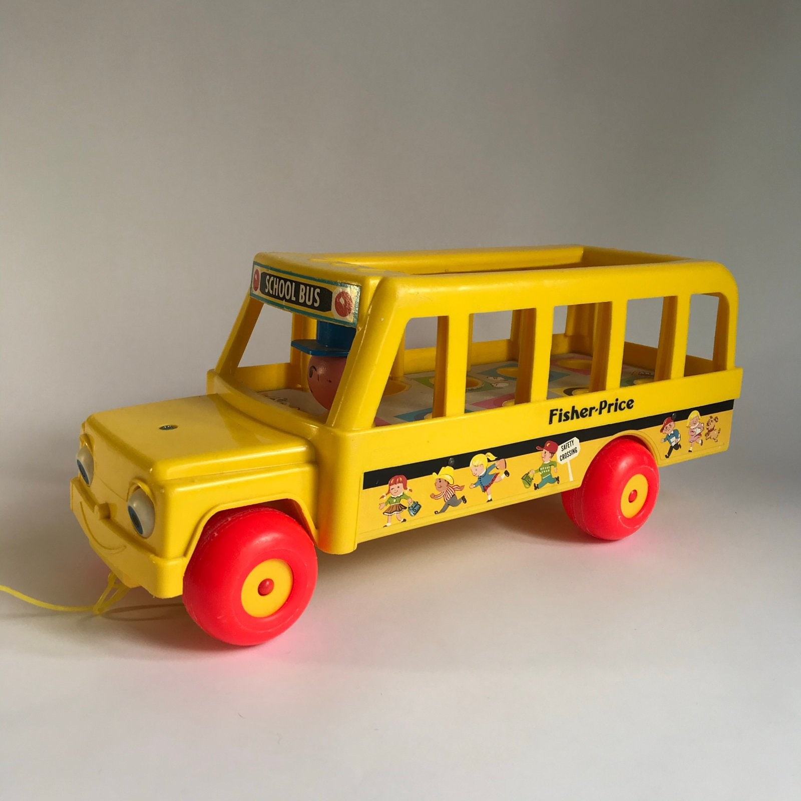 Vintage Fisher-Price Schoolbus Speelgoed, Kinderen en Baby's, Ophalen, Gebruikt, Auto of Voertuig