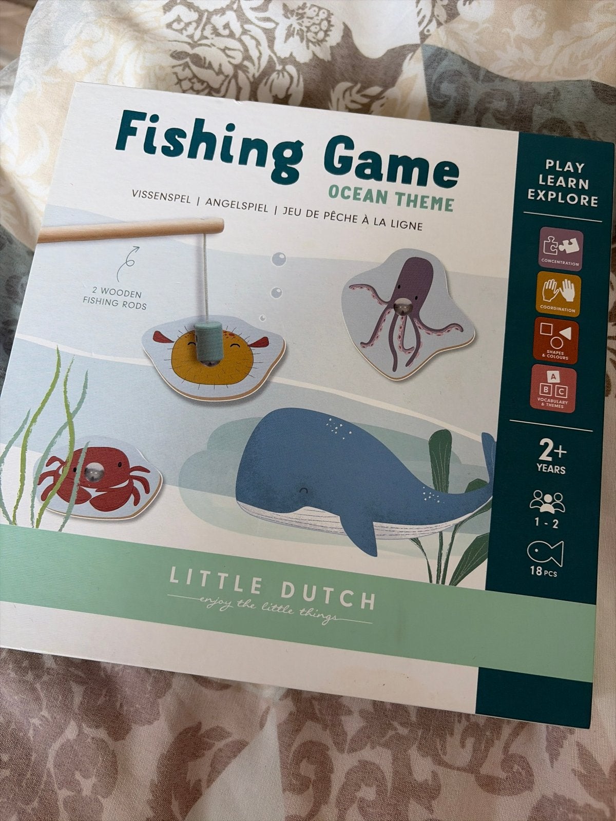 Little Dutch Vissenspel Ocean Theme - Educatief Speelgoed, Ophalen of Verzenden, Zo goed als nieuw, Knutselen