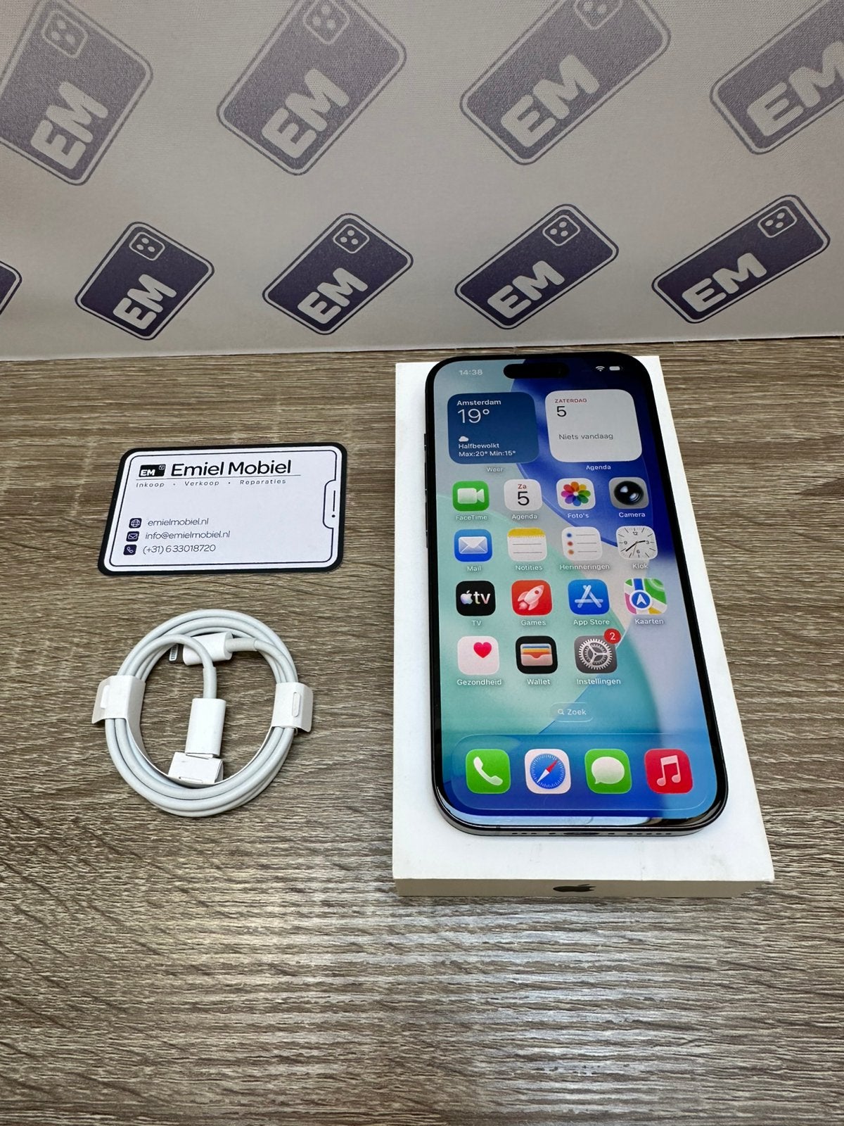 iPhone 15 Pro - 256GB / batterij 100% / garantie, 256 GB, Gebruikt, Blauw, Ophalen of Verzenden