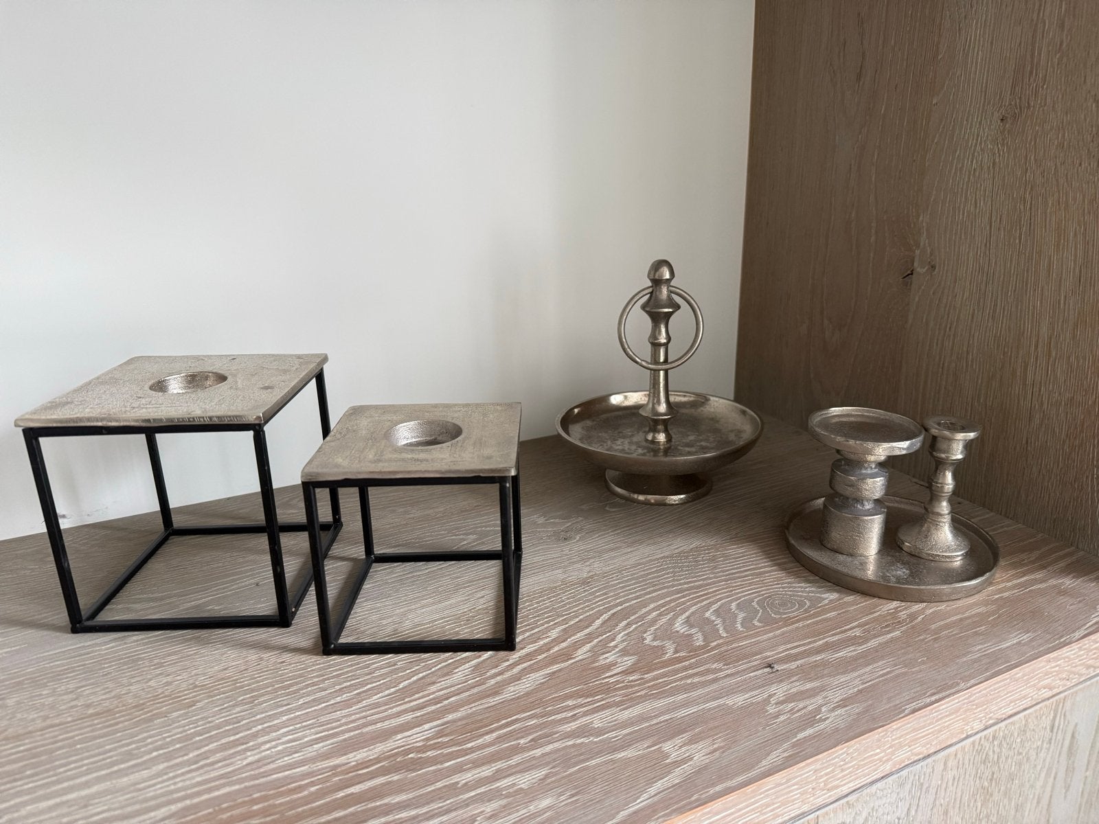 Diverse decoratie: Waxinelichthouders, bonbonschaaltje enz., Huis en Inrichting, Gebruikt, Waxinelichthouder, Ophalen of Verzenden