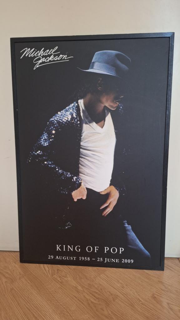 Michael Jackson foto/poster, Ophalen, Zo goed als nieuw, Foto of Poster, 75 cm of meer