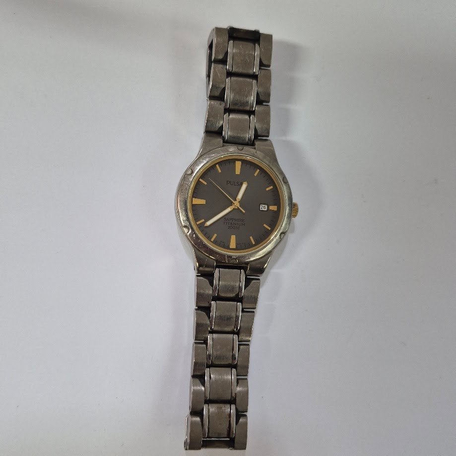 Pulsar VX32-X303 Titanium Quartz Herenhorloge, Overige merken, Overige materialen, Polshorloge, Overige materialen