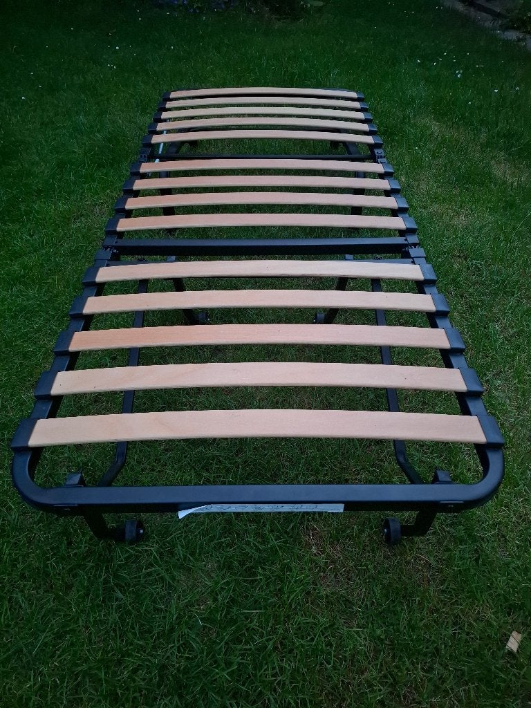 IKEA Lycksele logeerbed, Ophalen, Eenpersoons, Bruin, Nieuw