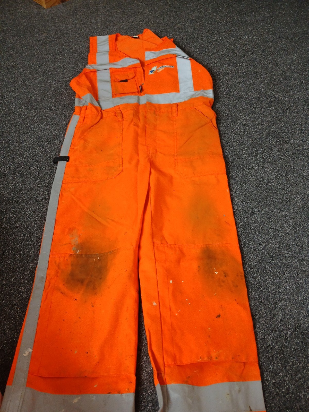 Oude tuinbroek reflectie maat 50, Tuin en Terras, Werkkleding, Ophalen of Verzenden, Gebruikt