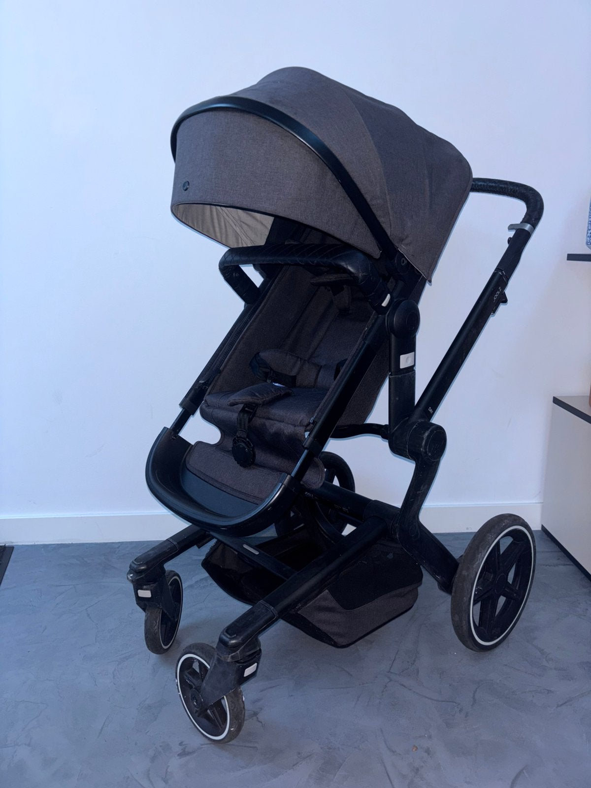 Joolz Day+ Complete Set - Grijs/Zwart met accessoires, Gebruikt, Combiwagen, Met reiswieg, Ophalen