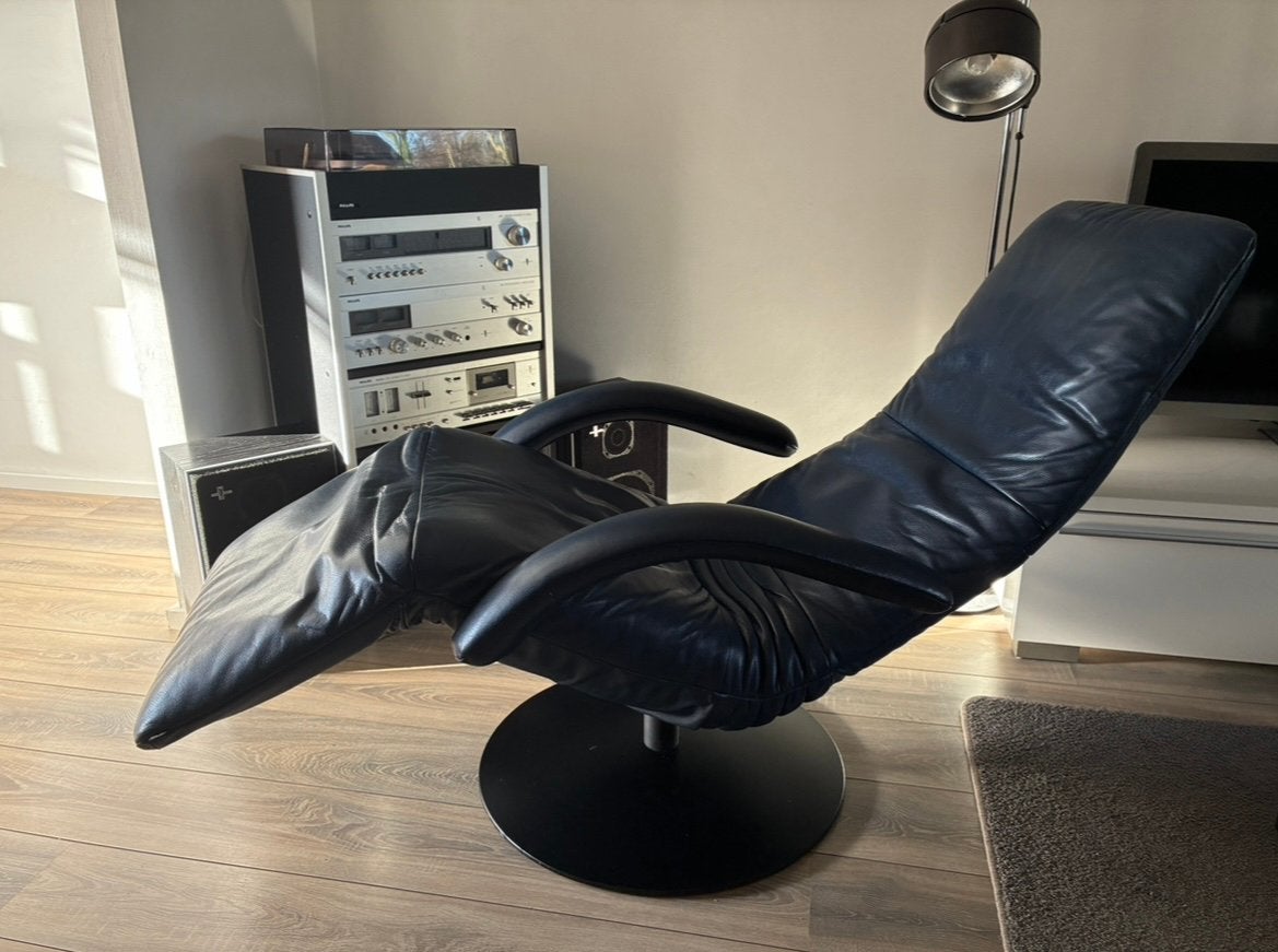 Jori Yoga relax fauteuil JR 3390 design blauw mono move, Ophalen, Design, 75 tot 100 cm, Zo goed als nieuw