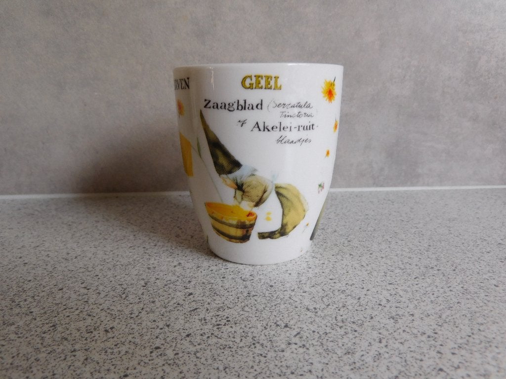 Mok Fine Bone China Kleur David de Kabouter Rien Poortvliet, Huis en Inrichting, Keuken | Servies, Ophalen of Verzenden, Zo goed als nieuw