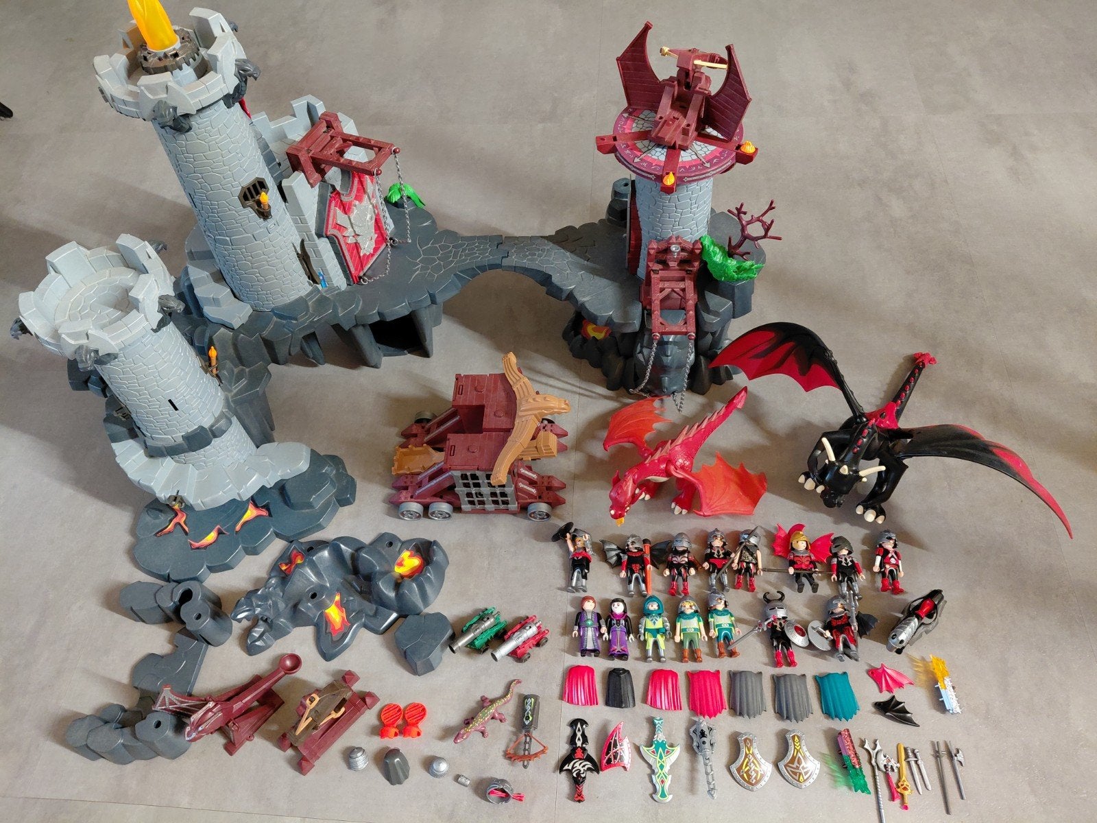 Playmobil groot ridder kasteel met veel accessoires, Ophalen of Verzenden, Gebruikt, Kasteel/Fort
