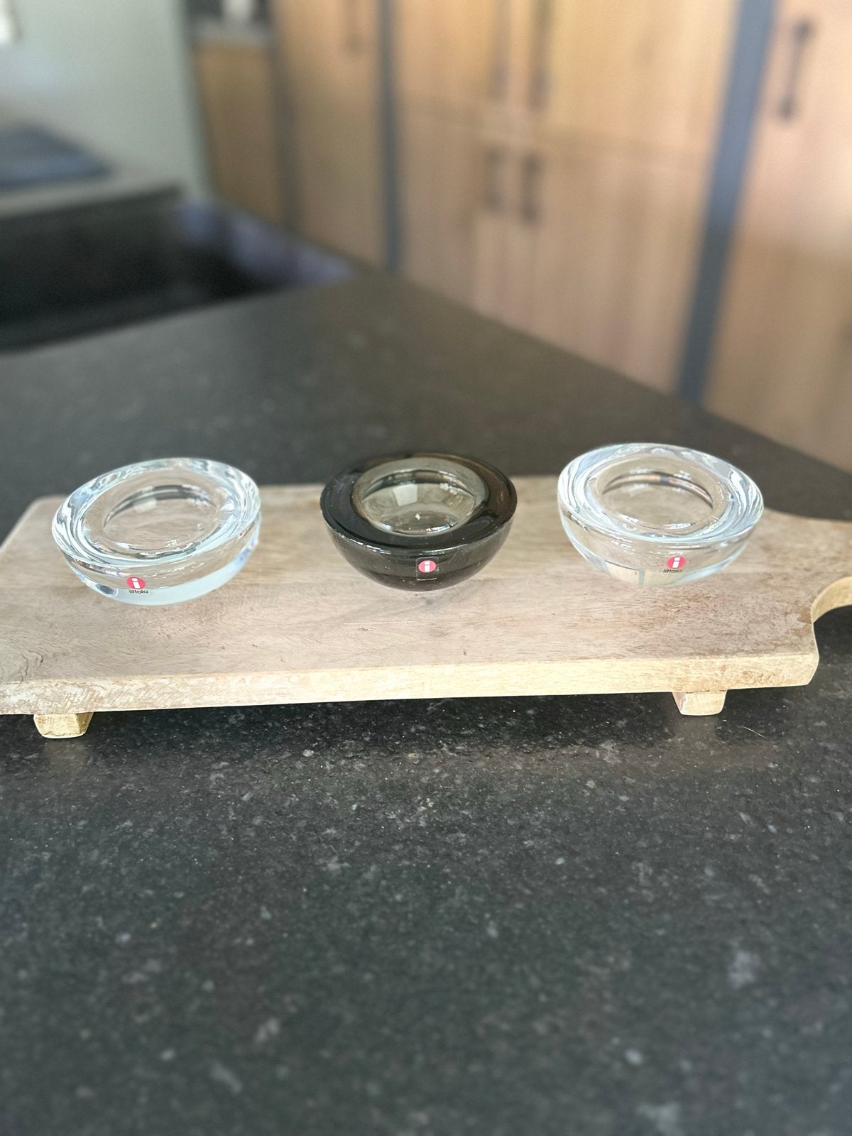 Iittala kaarsenhouder wit glas en blauw, Overige materialen, Wit, Ophalen of Verzenden, Zo goed als nieuw