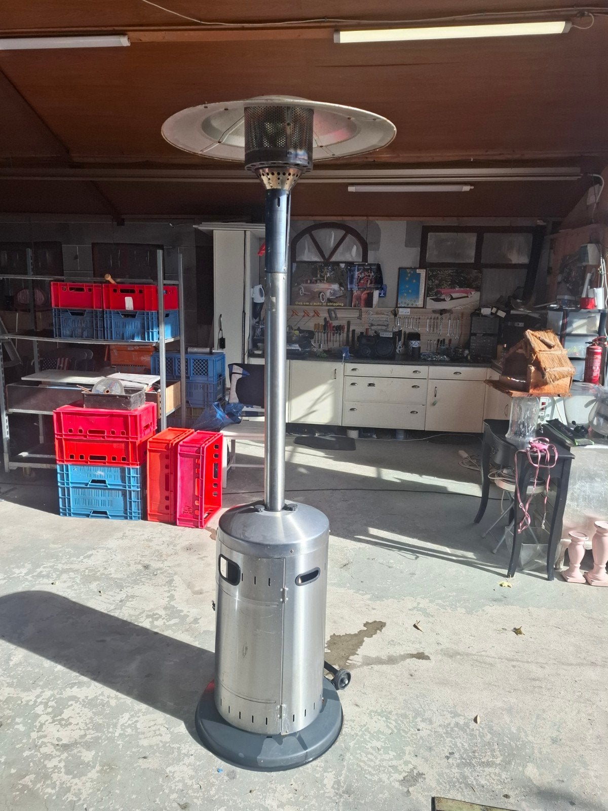 Terrasverwarmer op gas - Goede staat, Ophalen, Gebruikt, Gas, Vloer