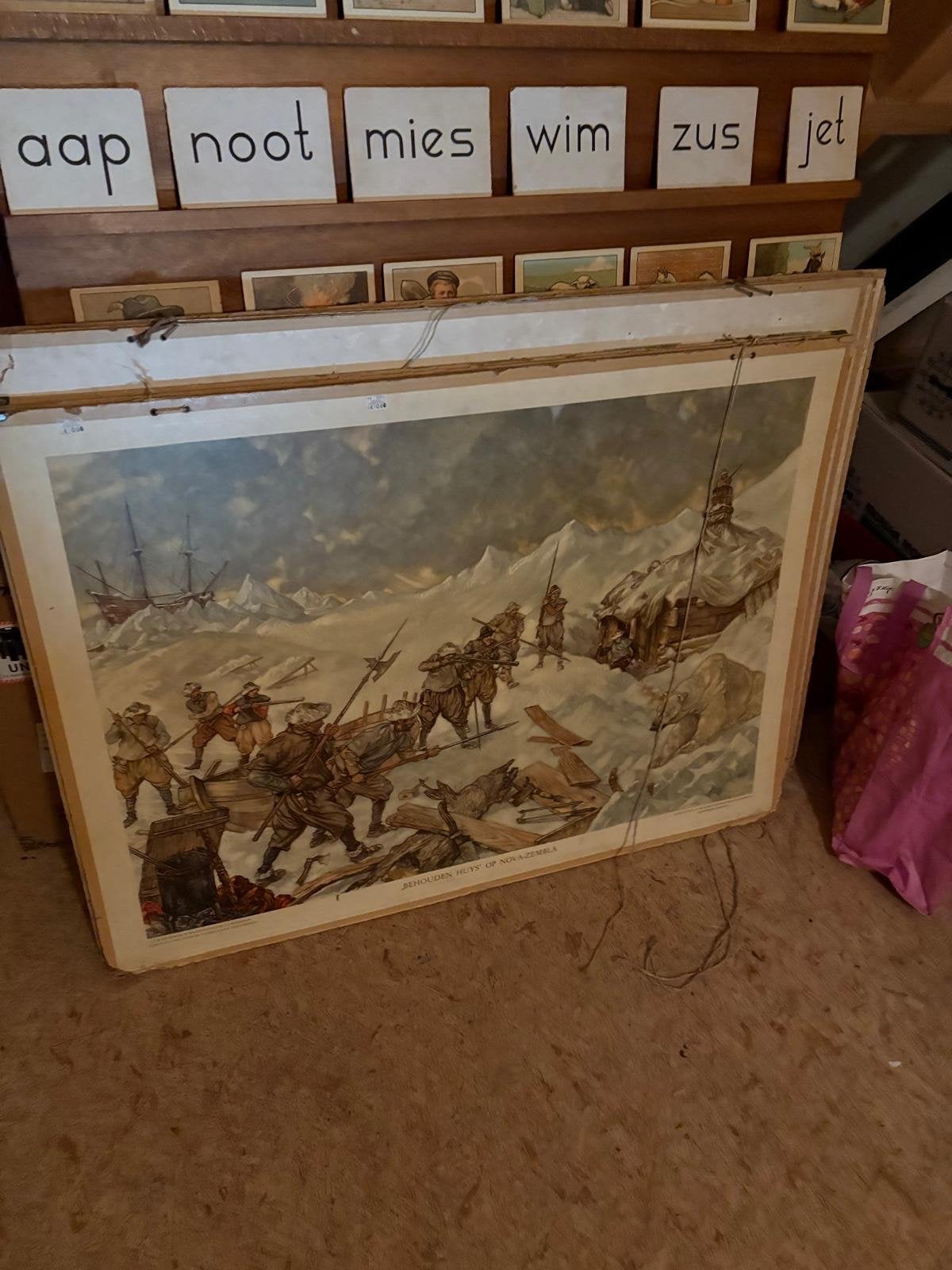 Historische prent 'Behouden Huys op Nova Zembla', Ophalen of Verzenden, Geschiedenis