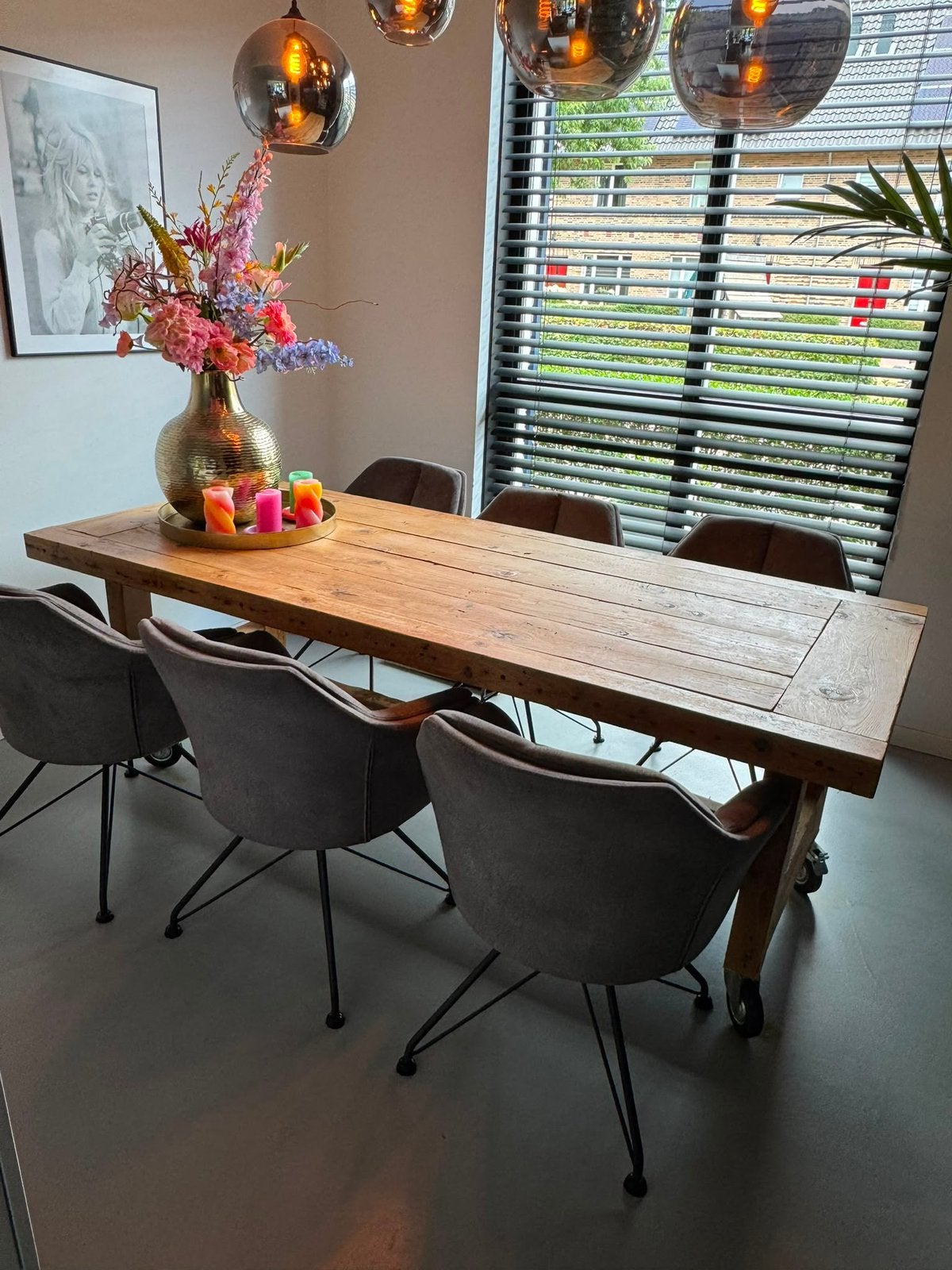 Eettafel en salontafel, Ophalen, Eikenhout, 200 cm of meer, 50 tot 100 cm