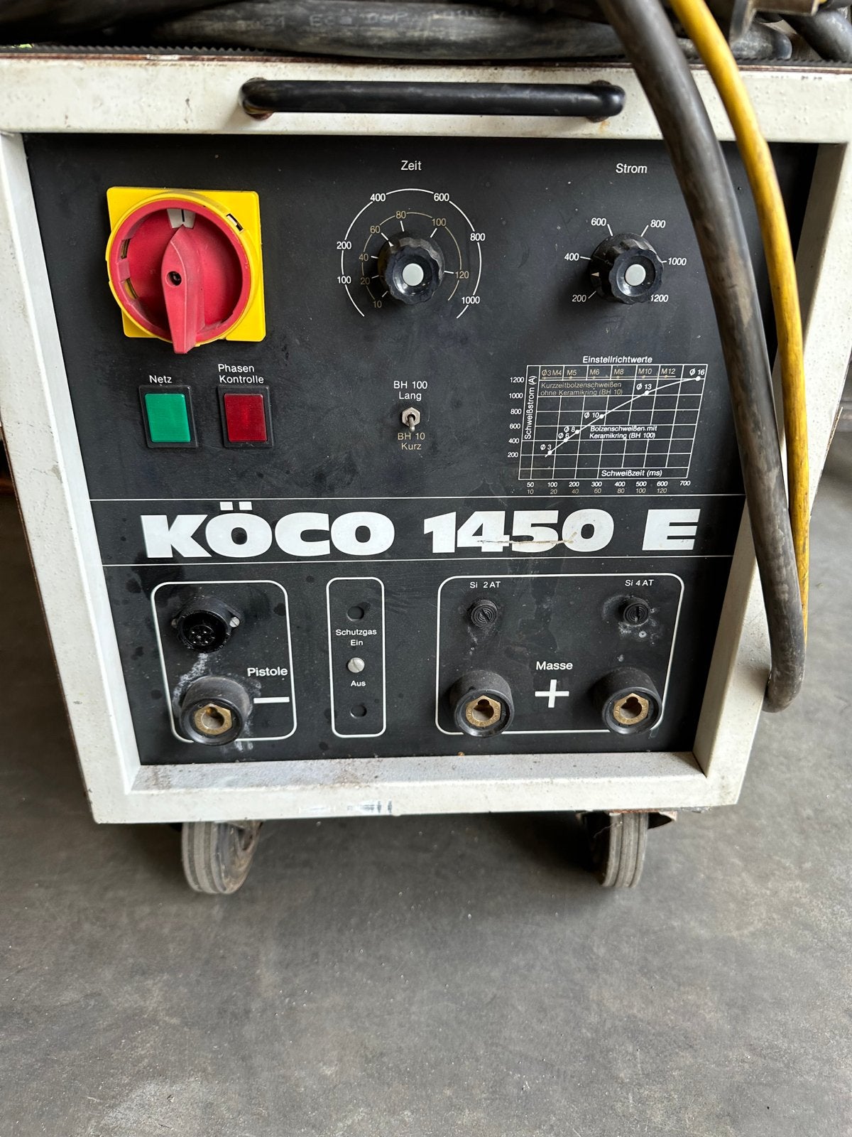 KÖCO 1450E Boogstiftlasmachine M16-1200A-400V+K20Pistool, Ophalen of Verzenden, Zo goed als nieuw, 250 ampère of meer, Overige typen