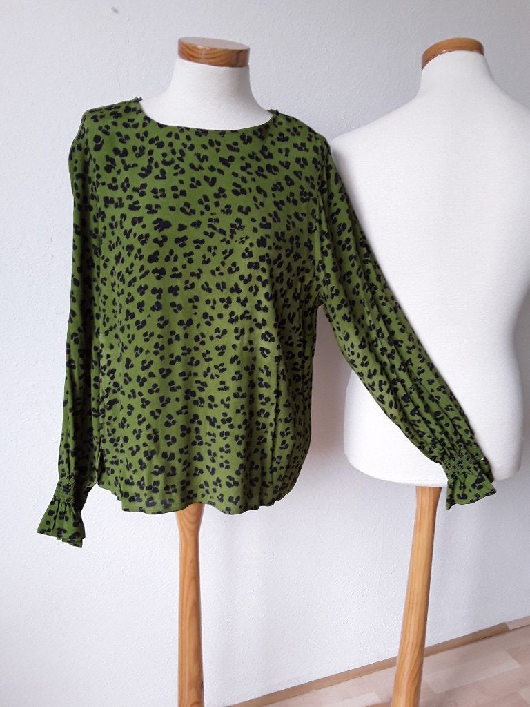 Blouse groen/zwart mt L Hema, nieuw, Verzenden, Maat 42/44 (L), Nieuw, Hema